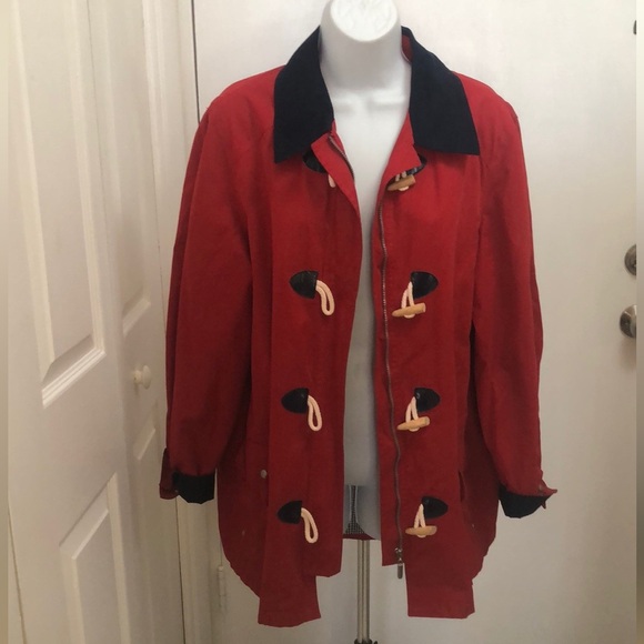 ALFRED DUNNER RED/NAVY WEATHERPROOF JACKET • Sz 10 - Picture 3 of 17